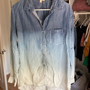 Cloth & Stone Ombré Long Sleeve Button Up Shirt